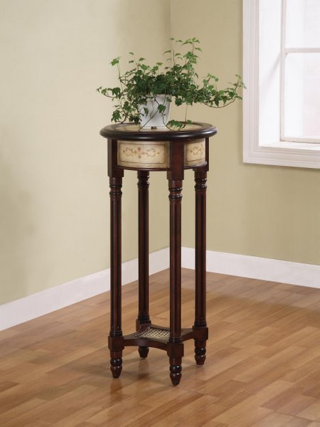 Masterpiece Faux Antiqued Cherry Plant Stand