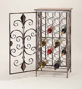 48448 - MTL WINE HOLDER 39"H, 20"W