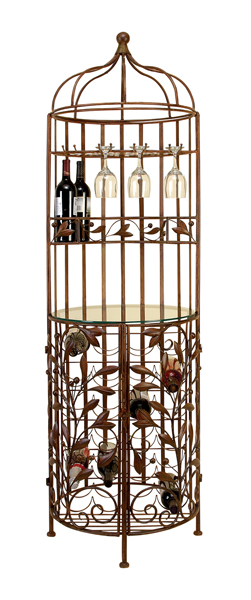 50017 - Metal N Glass Wine Cabinet 72"High.
