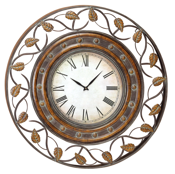 36" French Quarter Metal Art Decor Wall Clock