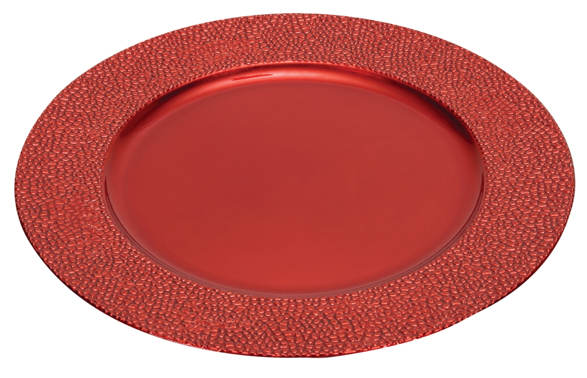 Melamine Lot of 24  Red Charger 13" Dia