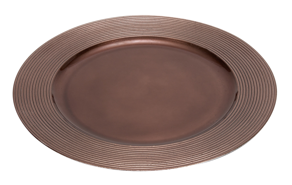 Melamine Lot of 24  Plain Brown Charger 13" Dia