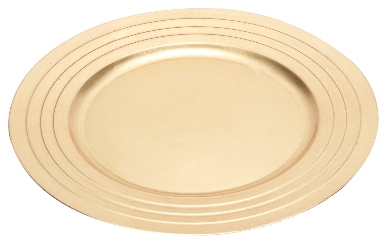 Melamine Lot of 24  Gold Charger 13" Dia
