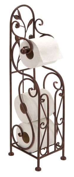 63149 - Designer Metal Toilet Paper Holder With Magazine Rack