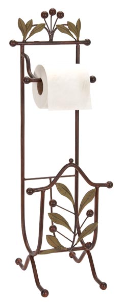 63152 - Tierra Metal Toilet Paper Holder With Magazine Rack