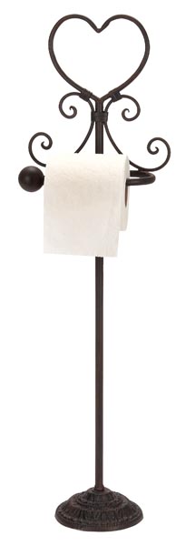 66505 - Heart Shape Metal Toilet Paper Holder 31"H