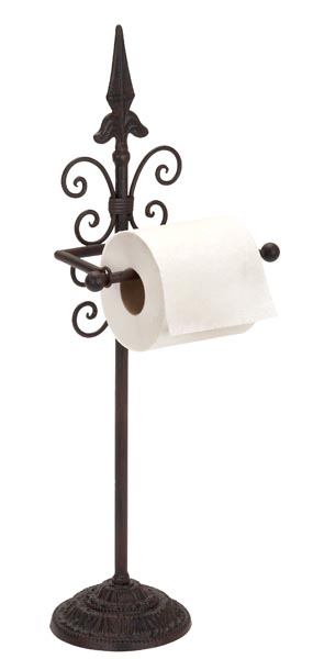 66506 - Black Arrow Scoll Metal Toilet Paper Holder 24"H