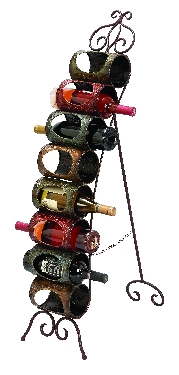 68152 - Metal Wine Rack Bottle Holder 19x 40.