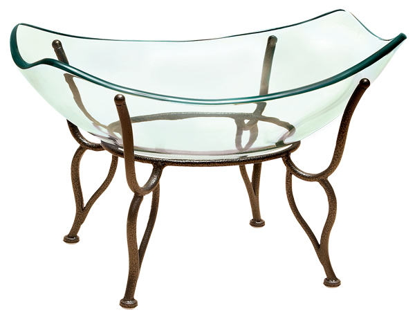 20" Monarch Glass Bowl With Stand Centerpiece Bowl