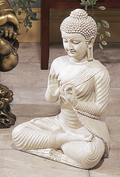 Buddha Vairochana White Cosmic Meditation Statue