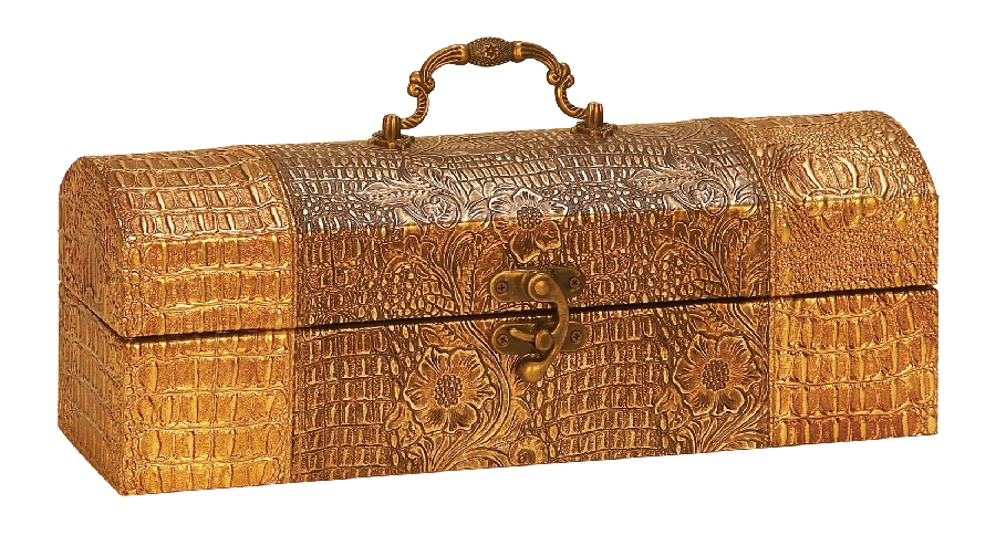 81286 - Wine Carrier Box Leather N Wood.