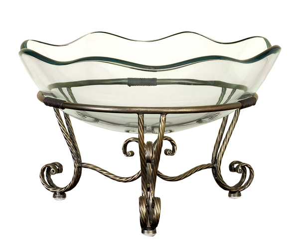 Harmony Glass Bowl With Stand Centerpiece Bowl