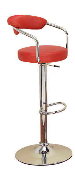87005 - Contempo Red Bar Stool W/Gas Lift Full Swivel