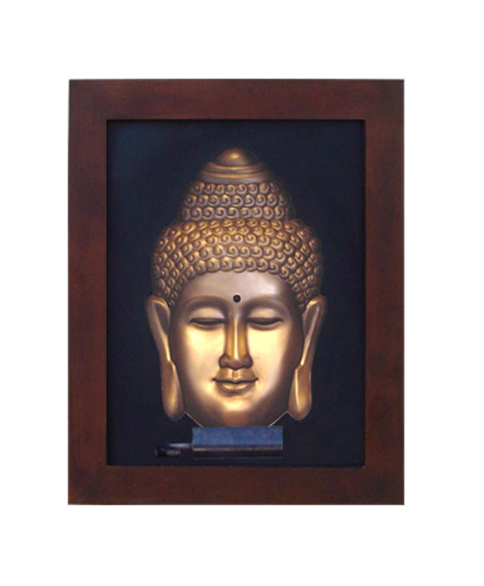 Buddha Gold Large Frame Holographic Sculpture Statue