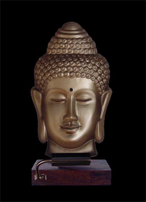 Buddha Gold Med Pedastal Holographic Sculpture Statue