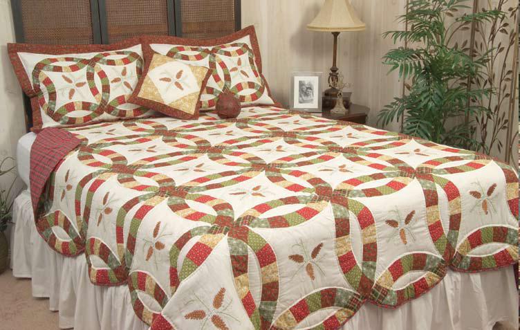 Pine Cone Ring Quilt Handmade Twin Size Quilts