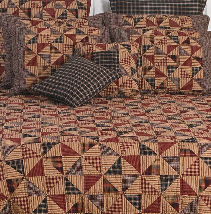 Tea Dyed Pinwheel Quilt - 2 Shams Only