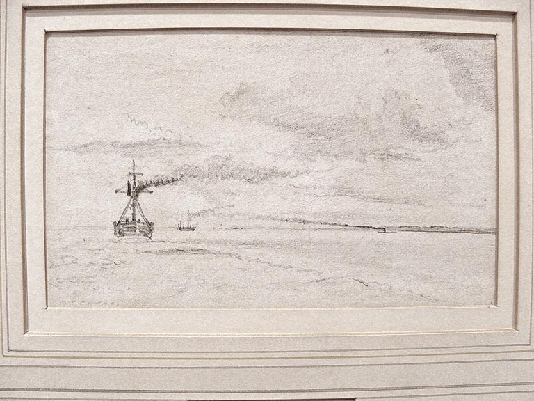 THAMES SHIPS ORIGINAL c1850 BY THOMAS COOPER R.A.