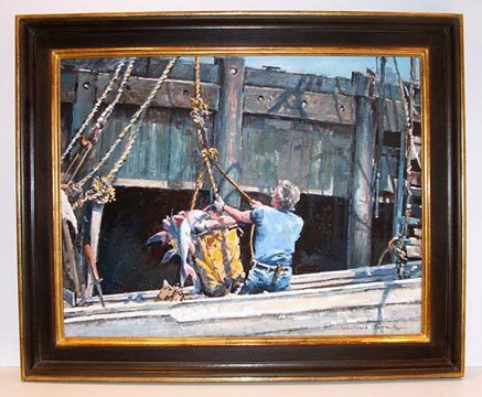 LARGE GLOUCESTER/CAPE ANN OIL BY WARD MANN-WELL LISTED