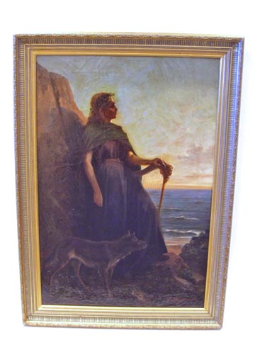 STUNNING LARGE 1885 OIL BY  ERNEST NARJOT- WELL LISTED