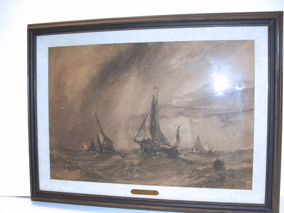 "STORM OFF DOVER" 1886 ORIGINAL - BY SHEFFIELD - LISTED