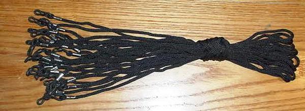 LOT* 48 DOZEN* 570 Pcs Nylon Eyeglass Sport Cords~BLACK