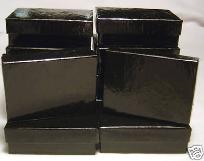 Wholesale Cotton Filled Jewelry Boxes on Mamabbbear   Jewelry Gift Boxes Black Gloss 3x2x1  12
