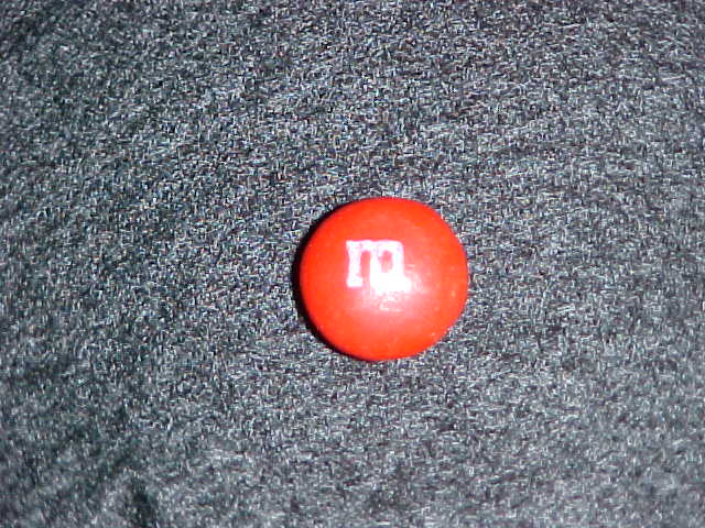 ONE  RED  M&M  CHOCOLATE  CANDY !  