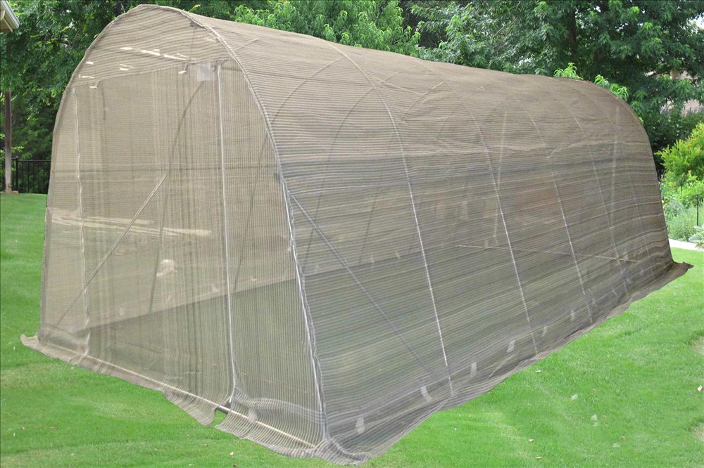 Green Garden House Walk In Greenhouse 20'x10' Round Top + Mesh Cover eBay