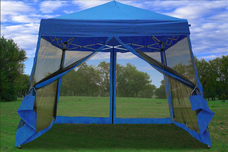 8 x 8 / 10x10 Pop Up Canopy Party Tent Gazebo EZ w Net ...
