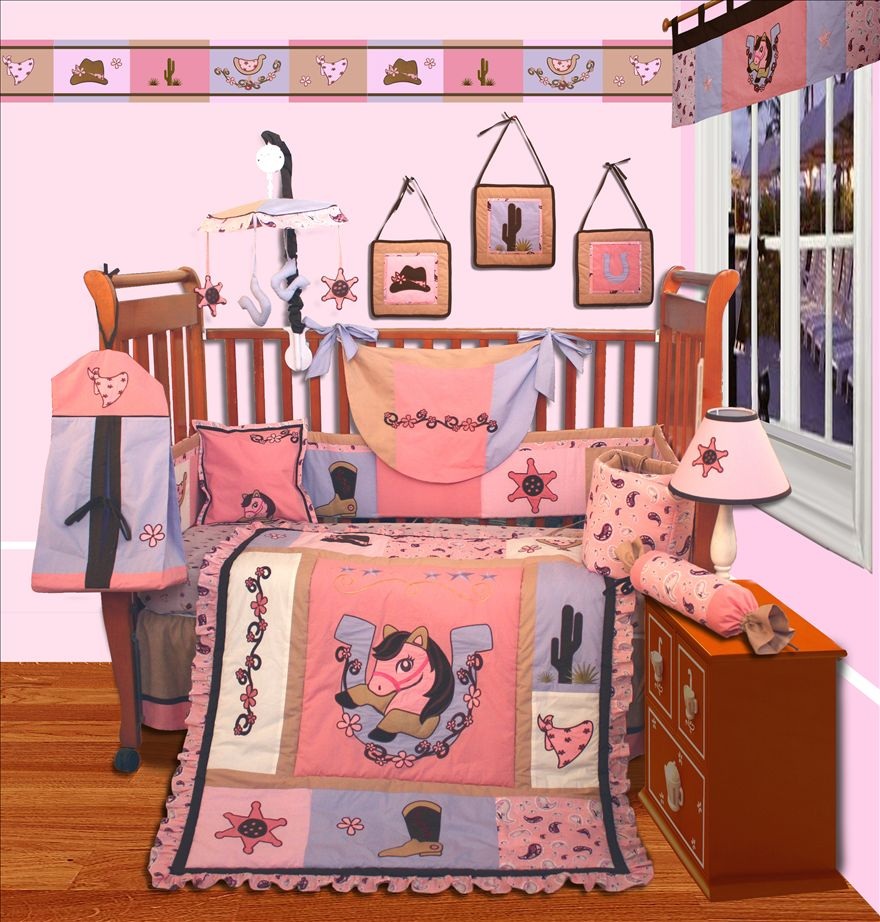 Musical Mobile For Western Cowgirl Baby Crib Bedding eBay
