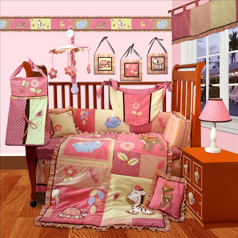 Baby Boutique Jungle Animal 15 PCS Crib Bedding Set eBay