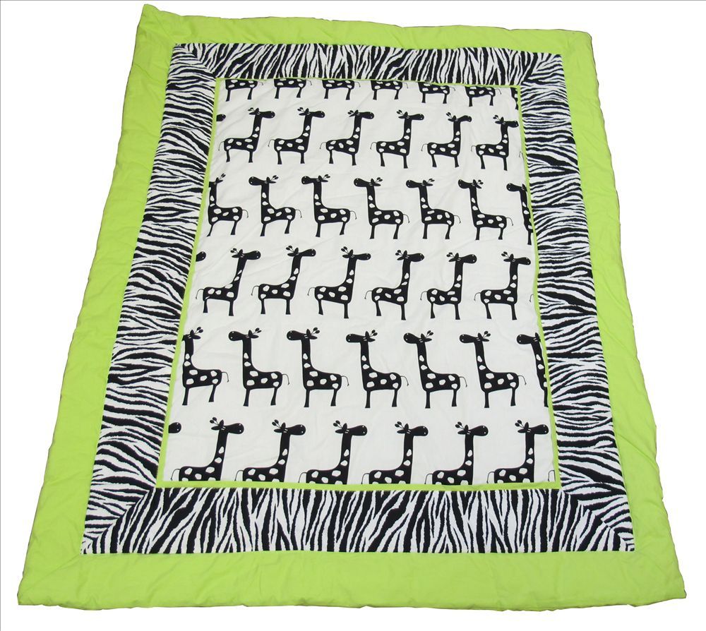 Baby Boutique Lime Zebra 13 pcs Crib Nursery Bedding Set eBay