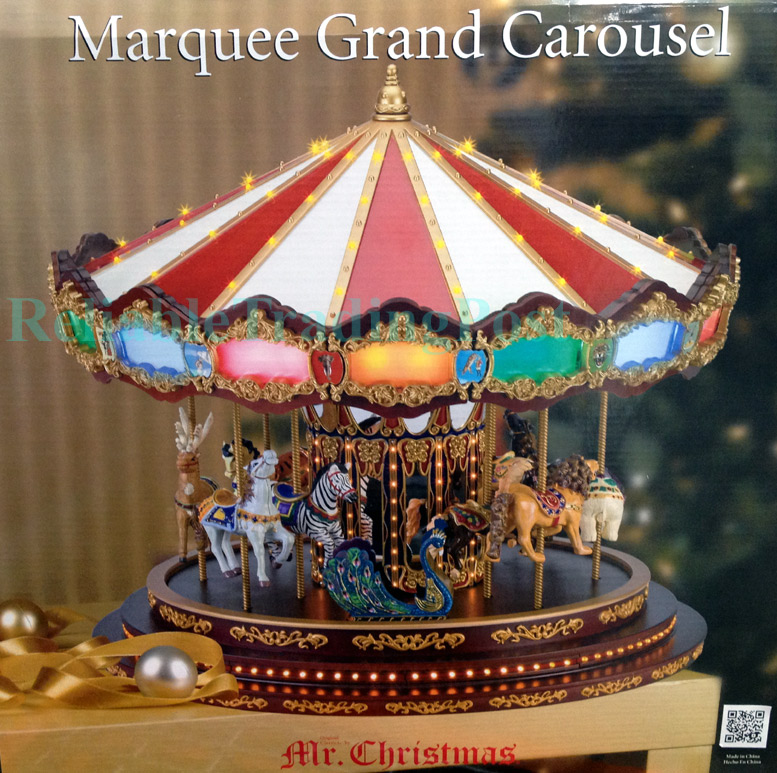 NEW 2012 Mr. Christmas Animated Musical 16" Marquee Grand Carousel