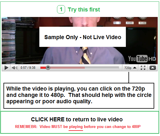 Help Poor Video Quality - Circle on Screen