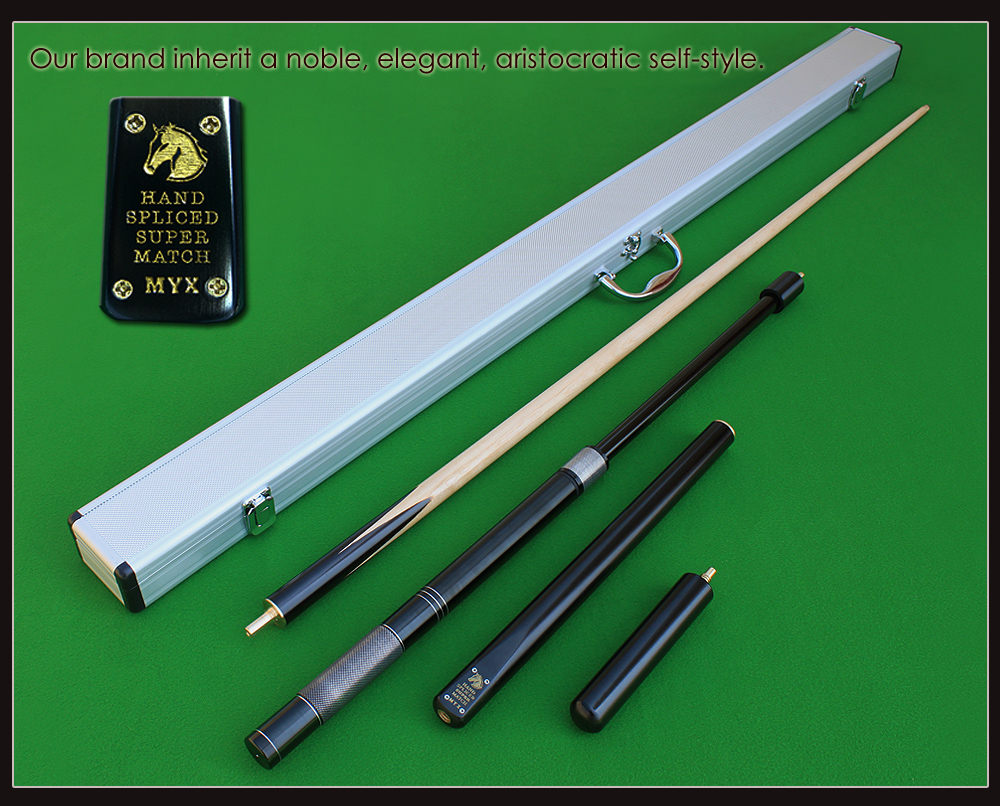 Dark horse mark, Maple shaft. Ebony handmade snooker cue set. eBay