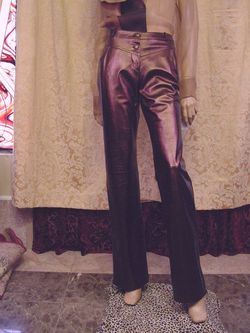 $3790 New CHRISTIAN DIOR Lambskin Leather Pants 12 44