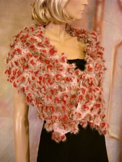 $4450 New FENDI Mink Fur and Cashmere Shawl Wrap Scarf
