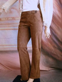 $3350 New VALENTINO Brown Butter Suede Leather Pants 12