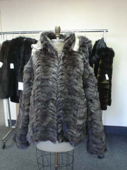 BRAND NEW BROWN RACCOON FUR BOMBER JACKET MEN