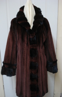  BRAND NEW MINK FUR COAT WOMEN  SZ 8/10