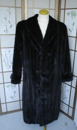 $BRAND NEW MINK FUR COAT MEN SZ  CUSTOM MADE