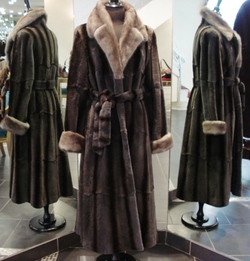 BRAND NEW SHEARED  REX RABBIT & MINK FUR COAT WOMEN 