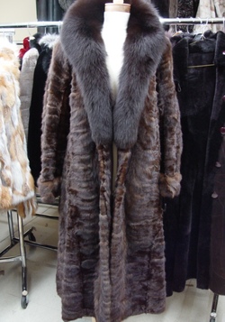 NEW SABLE & FOX FUR COAT WOMEN