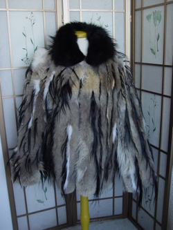 $BRAND NEW COYOTE FOX MONKEY FUR JACKET FOR MEN SZ 42