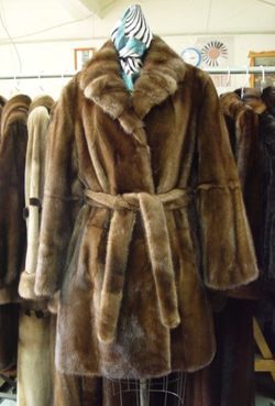 NEW TOP QUALITY DEMI BUFF MINK FUR COAT WOMEN SZ 12