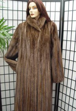 ~BRAND NEW DEMI-BUFF FEMALE MINK FUR COAT WOMEN