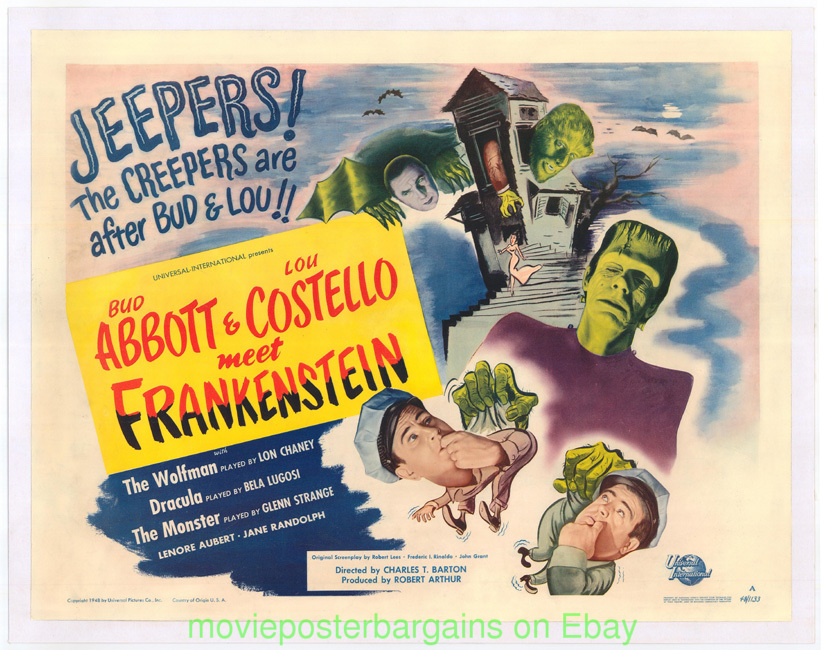 ABBOTT AND COSTELLO MEET FRANKENSTEIN MOVIE POSTER VF