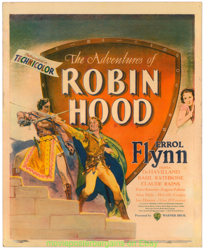 ADVENTURES OF ROBIN HOOD MOVIE POSTER 1938 ERROL FLYNN