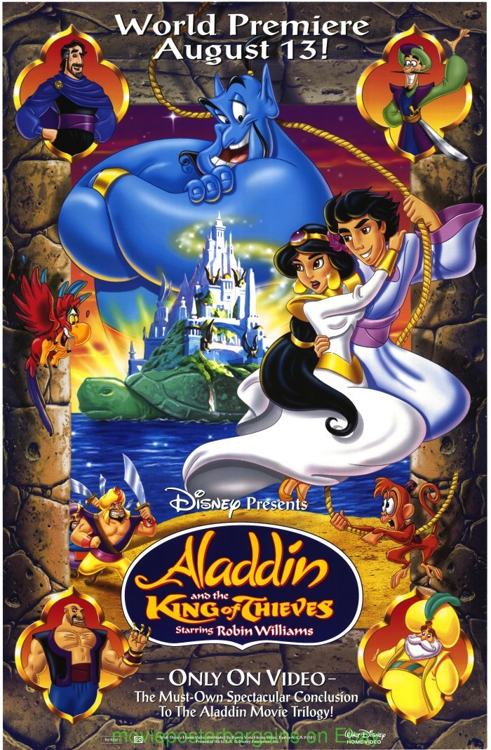 aladdin and the king of thieves movie poster disney